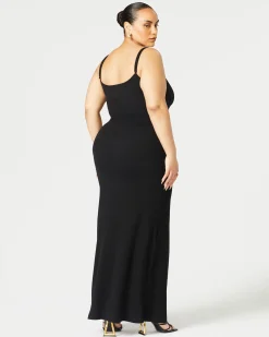 Convertible Slit Maxi Dress