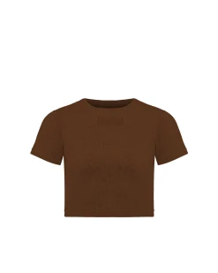Ribbed Crew Neck Crop Top
