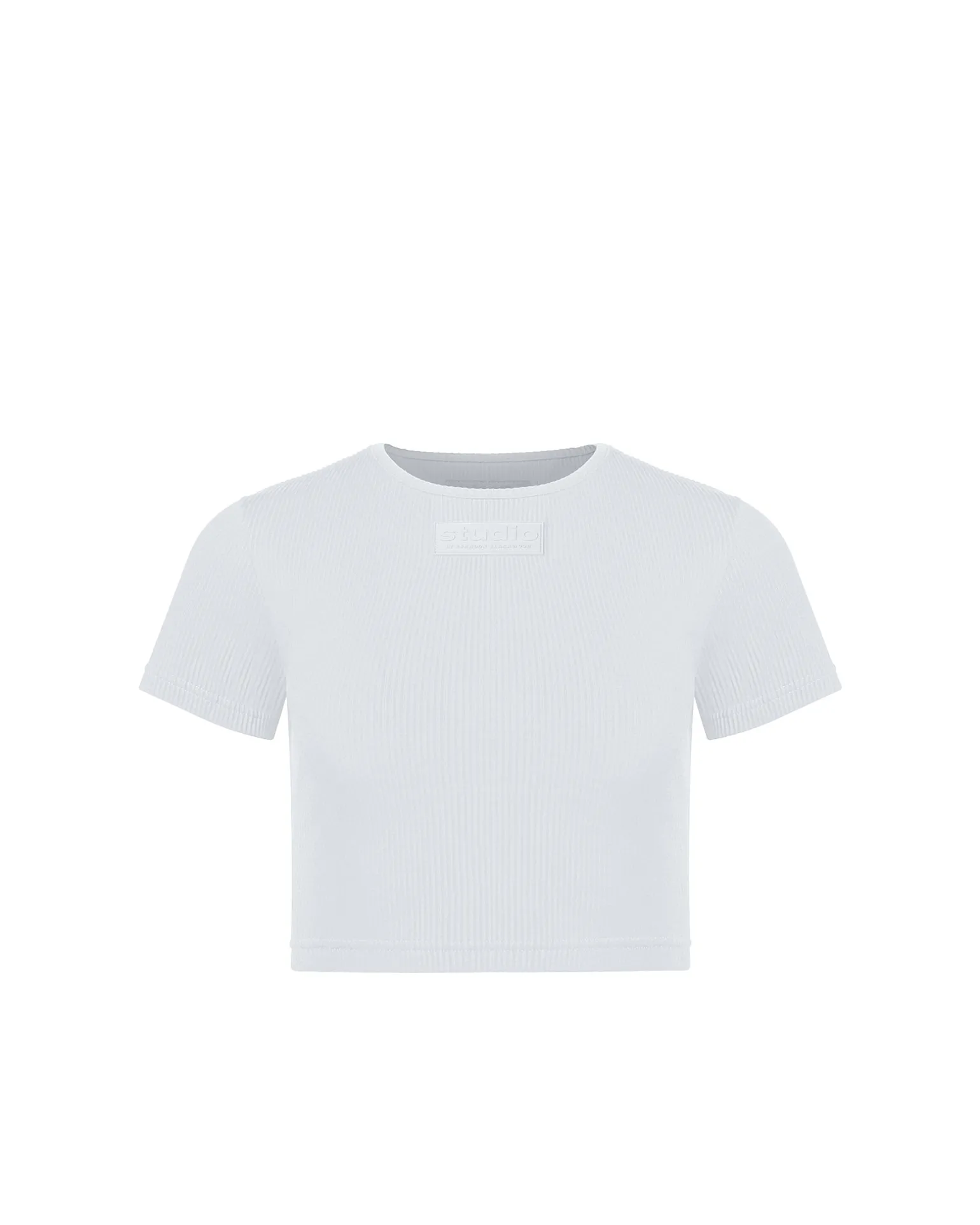 Ribbed Crew Neck Crop Top