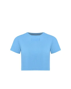 Ribbed Crew Neck Crop Top