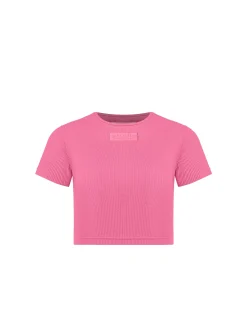 Ribbed Crew Neck Crop Top