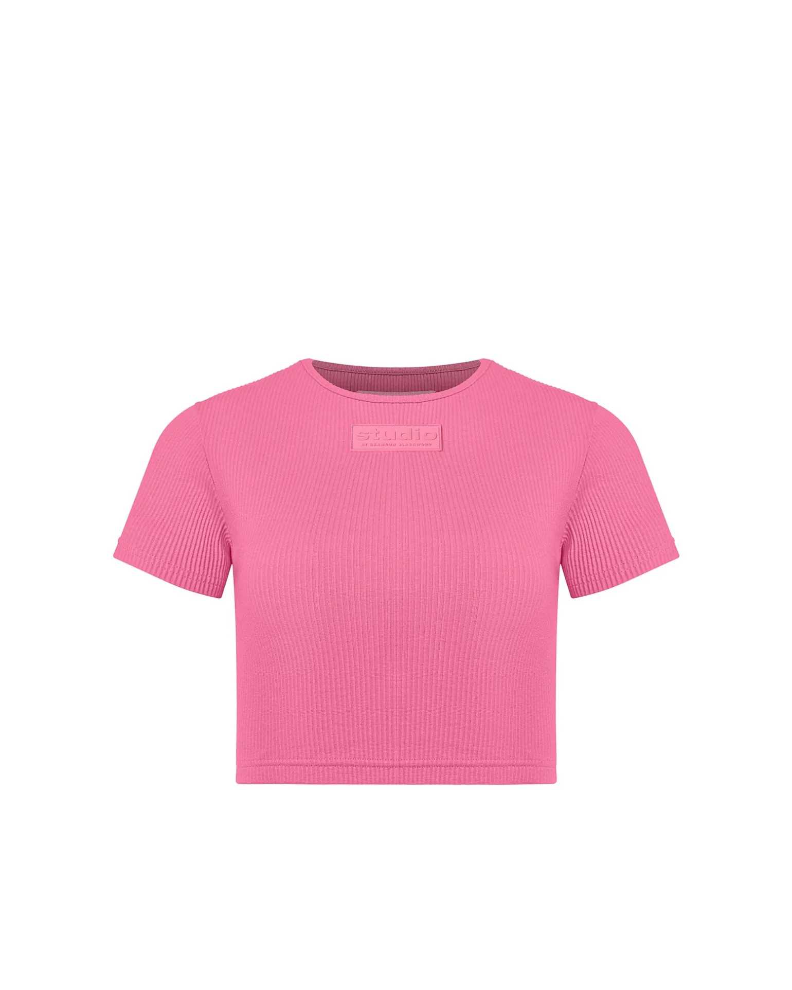 Ribbed Crew Neck Crop Top