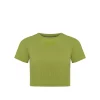 Ribbed Crew Neck Crop Top