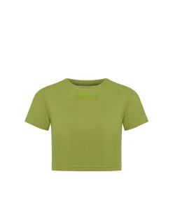 Ribbed Crew Neck Crop Top
