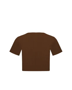 Ribbed Crew Neck Crop Top