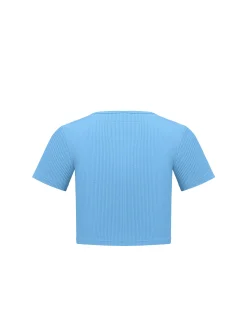 Ribbed Crew Neck Crop Top