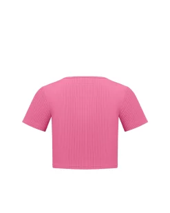 Ribbed Crew Neck Crop Top