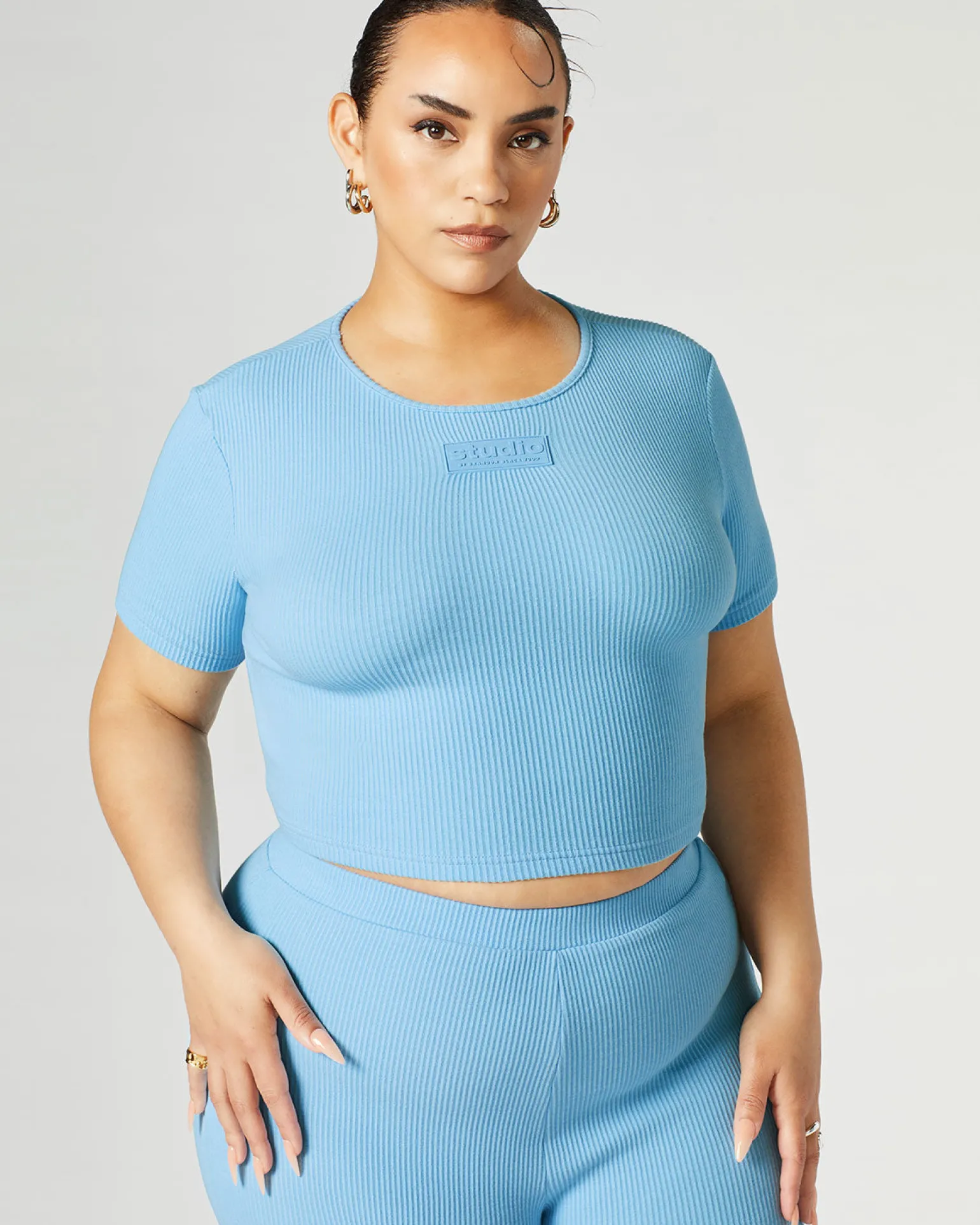 Ribbed Crew Neck Crop Top