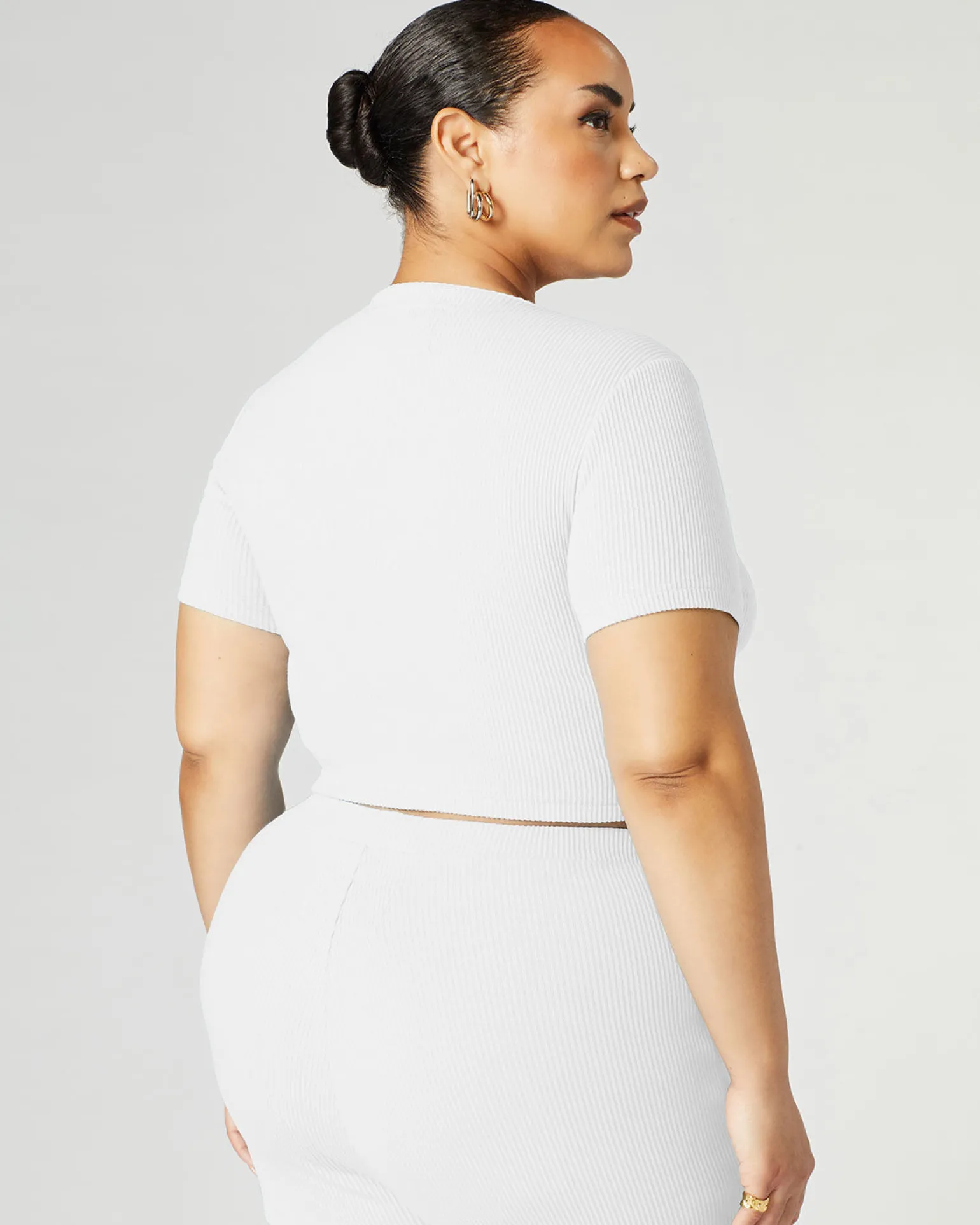 Ribbed Crew Neck Crop Top
