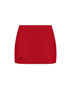 Ribbed Mid Rise Skirt