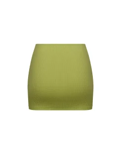 Ribbed Mid Rise Skirt