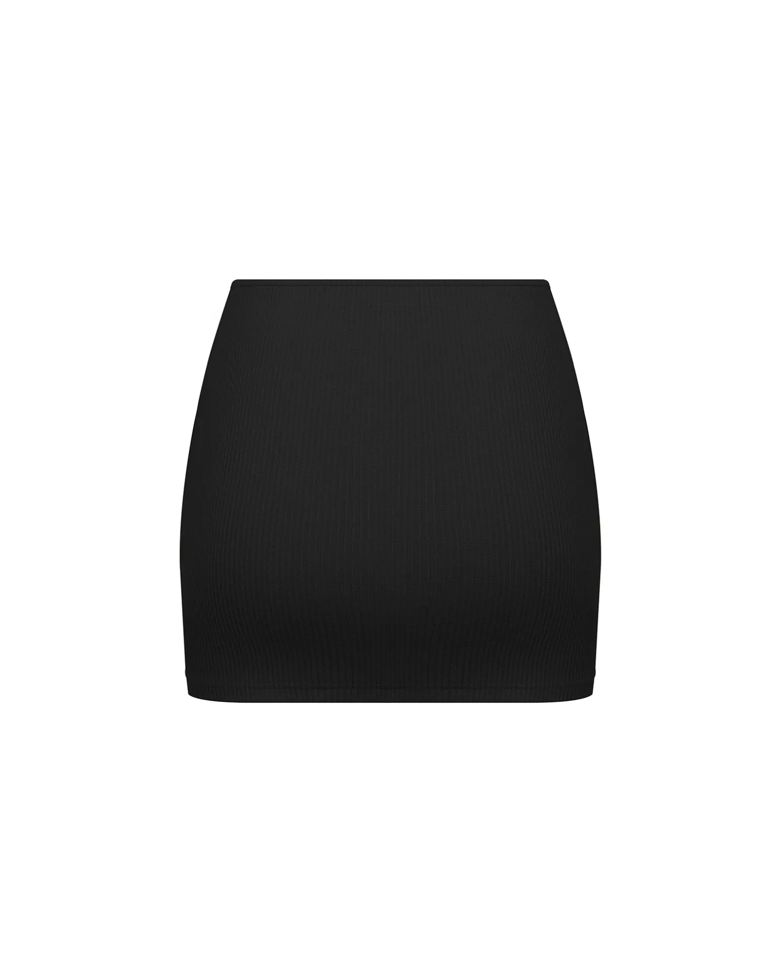 Ribbed Mid Rise Skirt