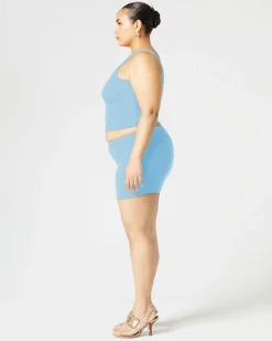 Ribbed Mid Rise Skirt
