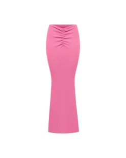 Ruched Maxi Skirt