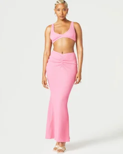 Ruched Maxi Skirt