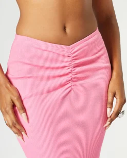 Ruched Maxi Skirt