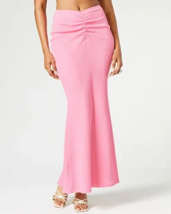 Ruched Maxi Skirt